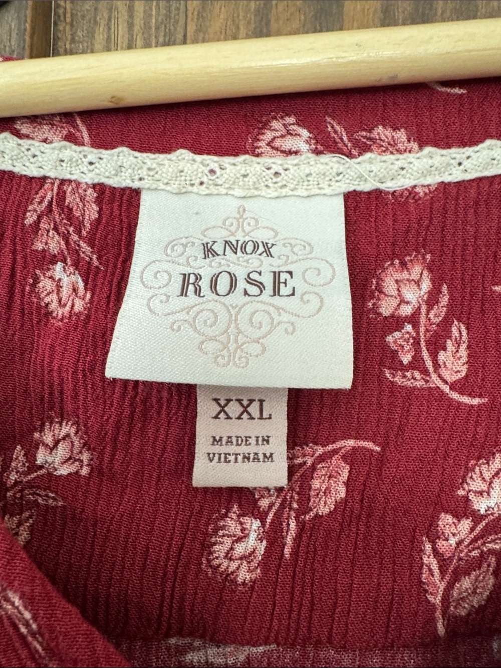 Knox Rose Floral Tunic Dress in Burgundy - Picture 2 of 4